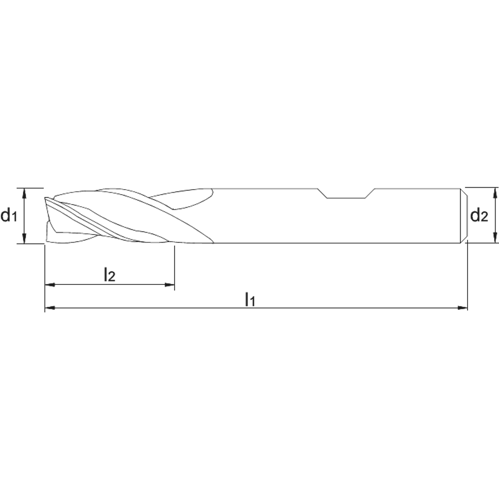 Phantom HSS-E 8% Schachtfrees, 3-snijder DIN 844-B lang, type N