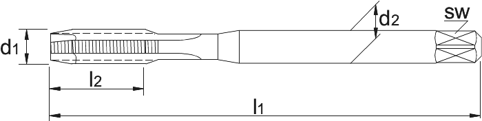 Phantom UNI HSS-E Machinetap DIN 371 UNC