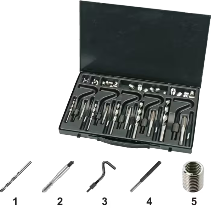 Phantom Set Phan-Coils Metrisch‚ (combinatie) M5‚ M6‚ M8‚ M10‚ M12 (Serie 28.880)