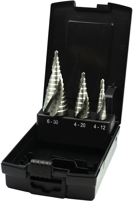 International Tools ECO PRO HSS Getrapte Plaatboor gespiraliseerd, blank geslepen uitvoering