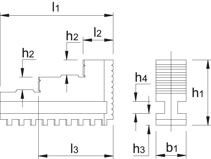 Bison Harde naar binnen getrapte Bekken (Draaibekken), set à 3 stuks, voor 3-klauwplaat type 32**, 35**