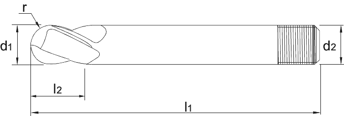 Phantom HSS-E 8% Radiusfrees, 2-snijder DIN 327-D kort, type N