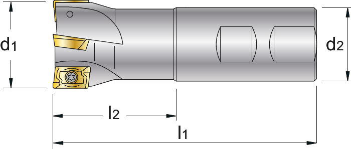 Phantom Schachtfrees, 90° APKT 1604
