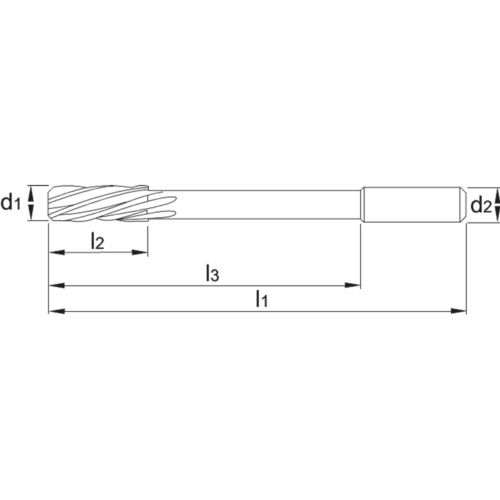 Phantom HSS Machineruimer DIN 212 vorm D H7