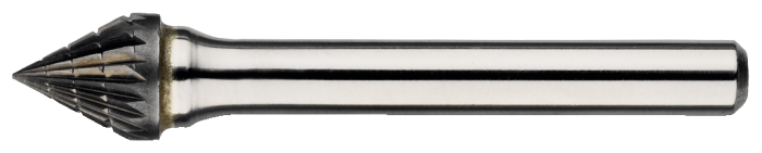Phantom Hardmetaal Stiftfrees kegelvorm 60°, model J, schacht 6 mm