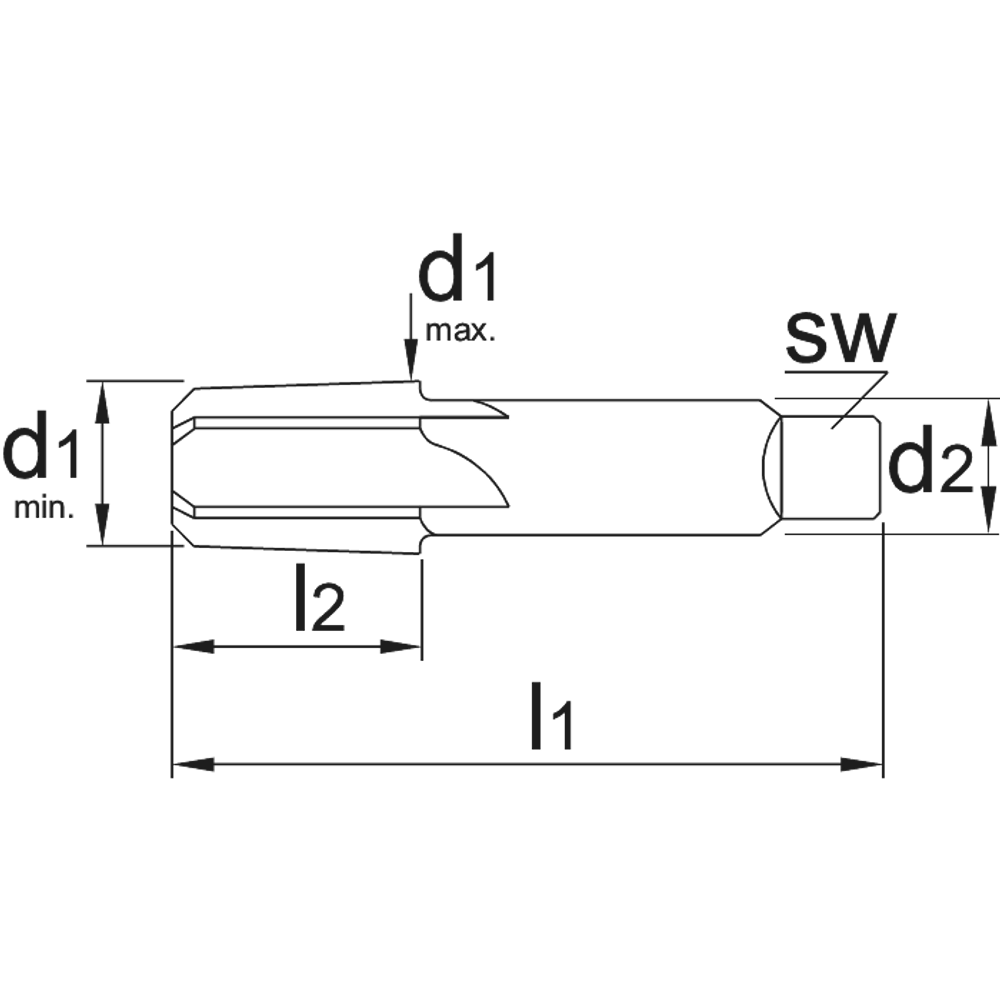 Phantom HSS Conische Ruimer NPT, voor conische boringen 1:16