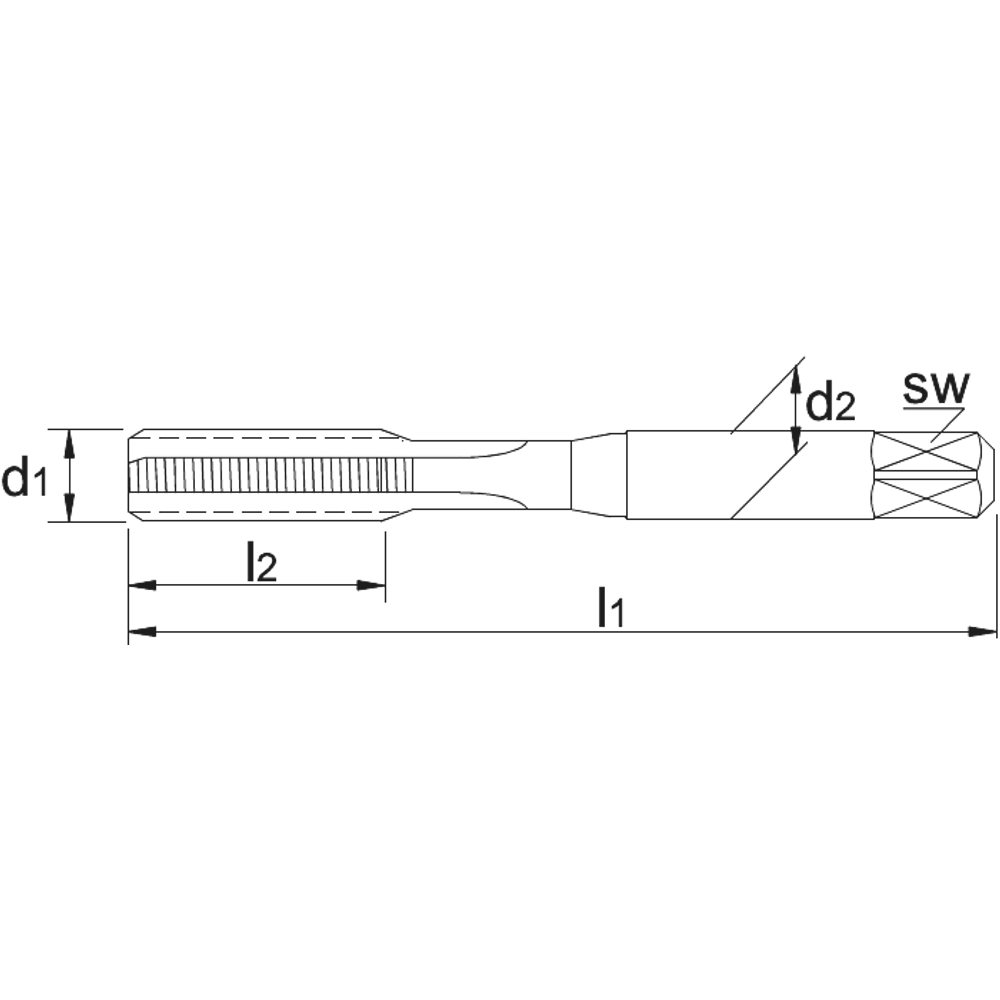 Phantom HSS Handtappen ISO 529 vorm C Metrisch