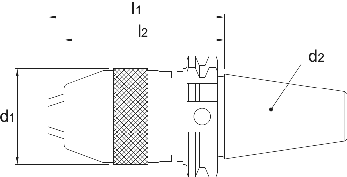 Phantom Zelfspannende Precisieboorhouder, type XP, ISO 7388-1 (DIN 69871)