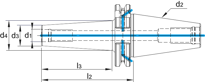Phantom Opschroef opname, ISO 7388-1 (DIN 69871)