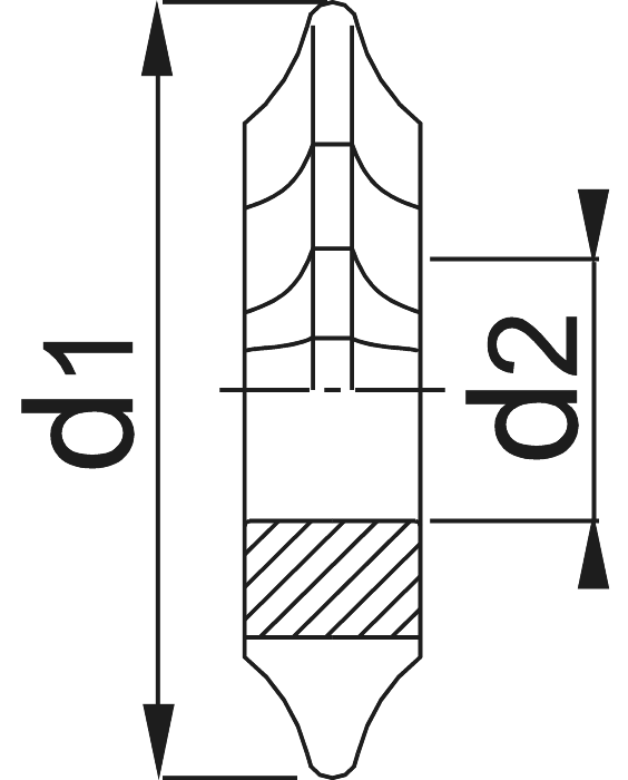 Phantom HSS Moduulfrees DIN 3972 drukhoek 20°
