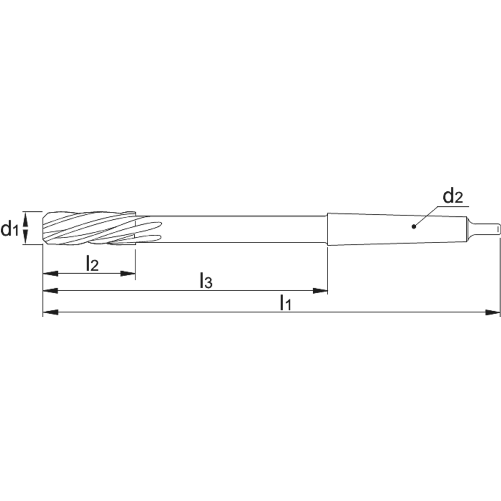 Phantom HSS Machineruimer DIN 208 vorm B H7 MK