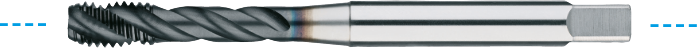 Phantom HSS-E PM Machinetap DIN 371 met koelkanaal, Metrisch, 1200 N/mm², TiCN (Serie 23.414)