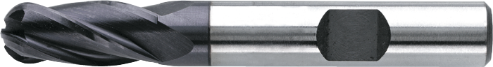 Phantom HSS-E 8% Radiusfrees, 4-snijder DIN 844-B kort, type N, TiAlN