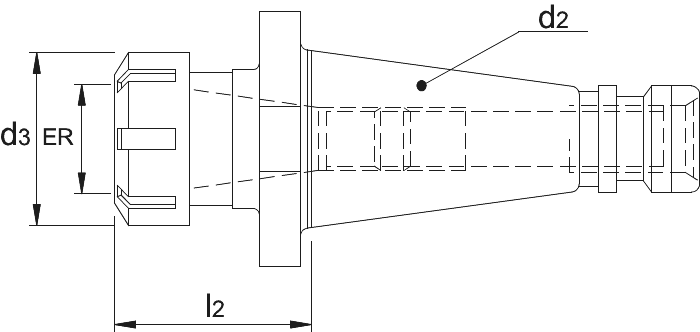 Phantom ISO 15488-C (DIN 6499-C) ER Spantanghouder, DIN 2080