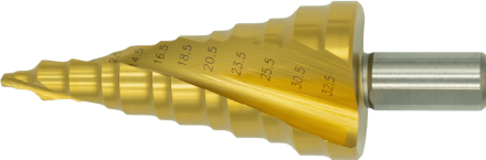 Phantom HSS Getrapte Plaatboor, Ergo-Step TiN