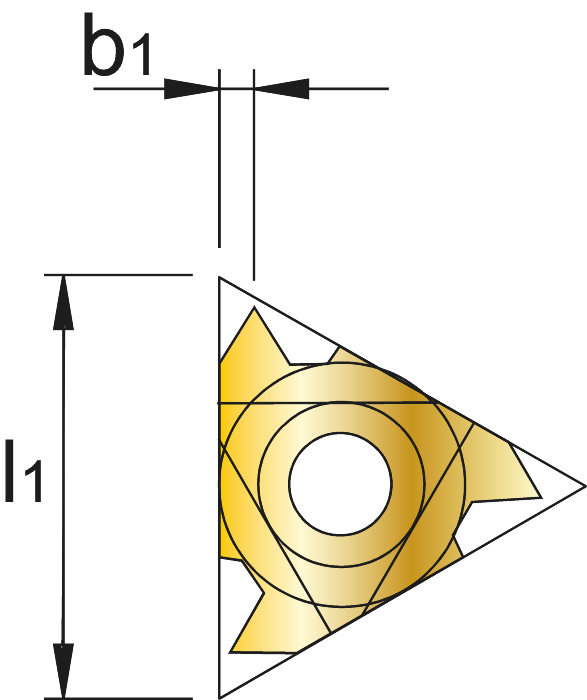 Phantom Hardmetaal Draadsnijwisselplaat BSW/BSF/G (BSP) 55°, volprofiel, uitwendig