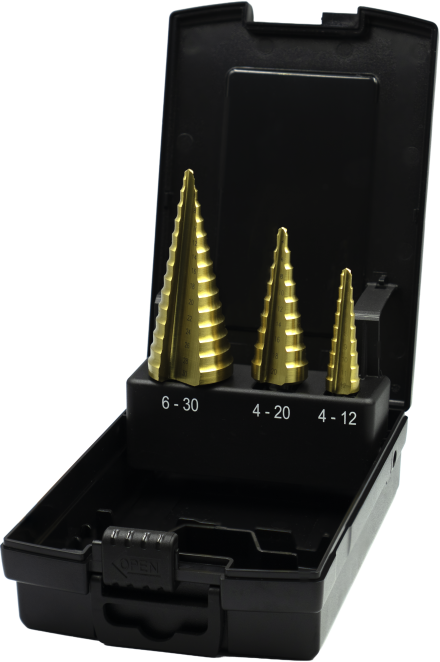 International Tools ECO PRO HSS Set Getrapte Plaatboren 44.090‚ blank geslepen uitvoering 4-30 mm