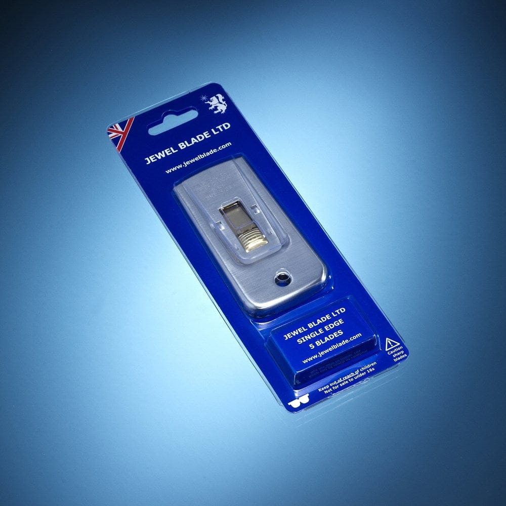 Glasschraper metaal 4cm met 5 reserve-2