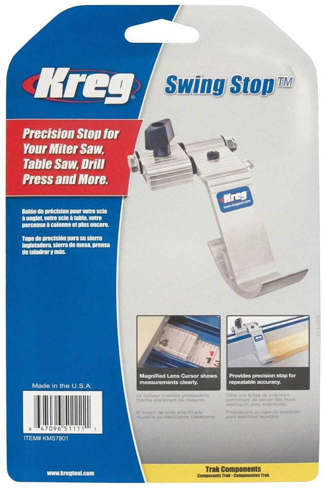 Swing stop eindstop voor gewenste afmeting