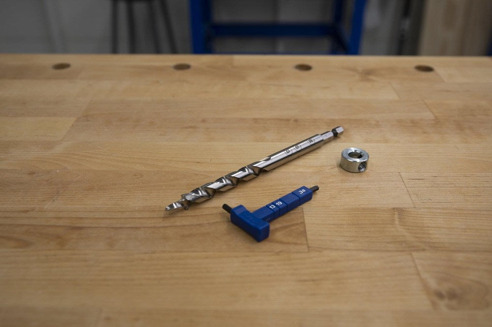 Losse boor jig520 en jig 320 met markeringen  13 mm, 19 mm, en 38 mm