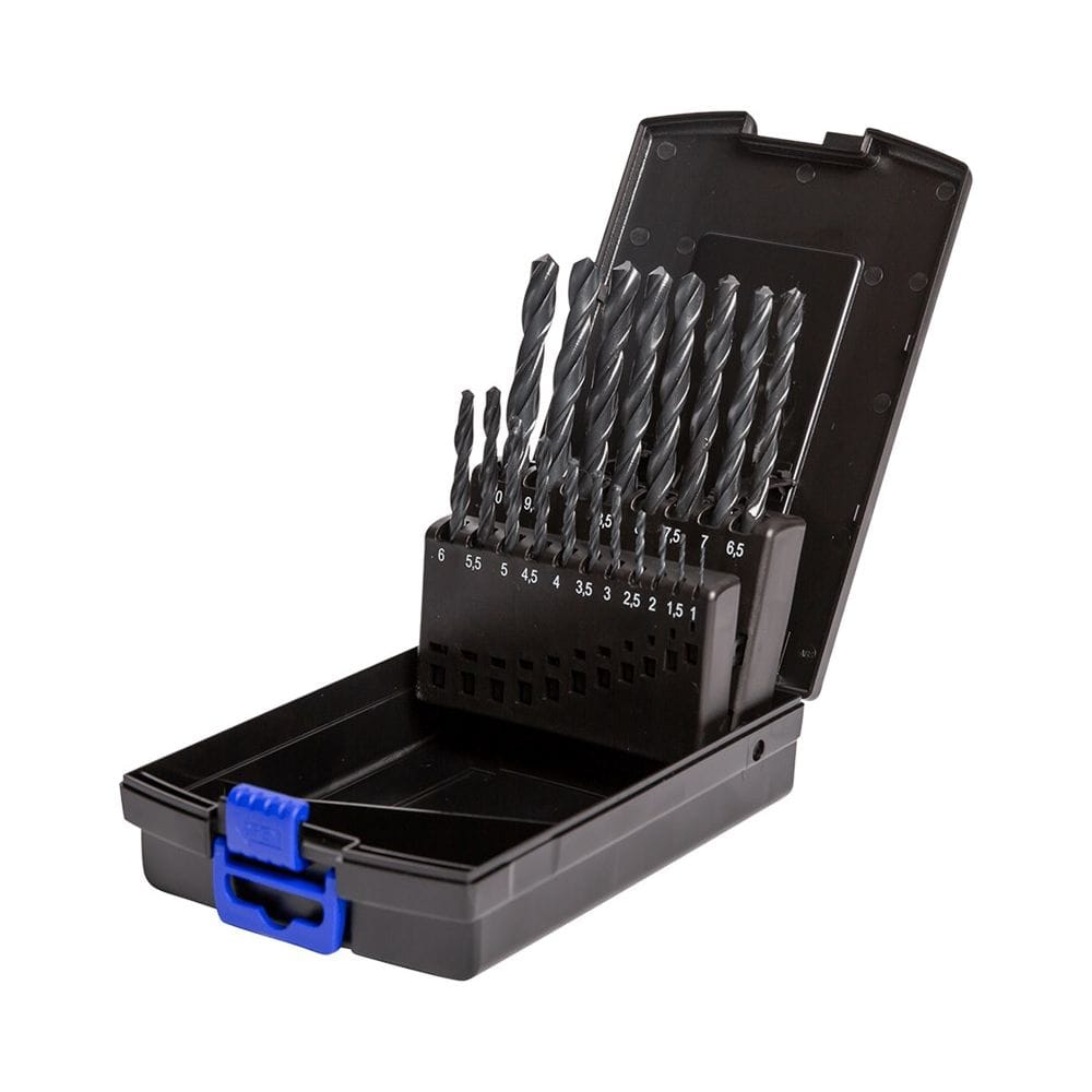 Labor RoseBox Metaalborenset DIN338 HSS-R Rolgewalst 19-delig 1-10mm x0.5mm 1DS-1