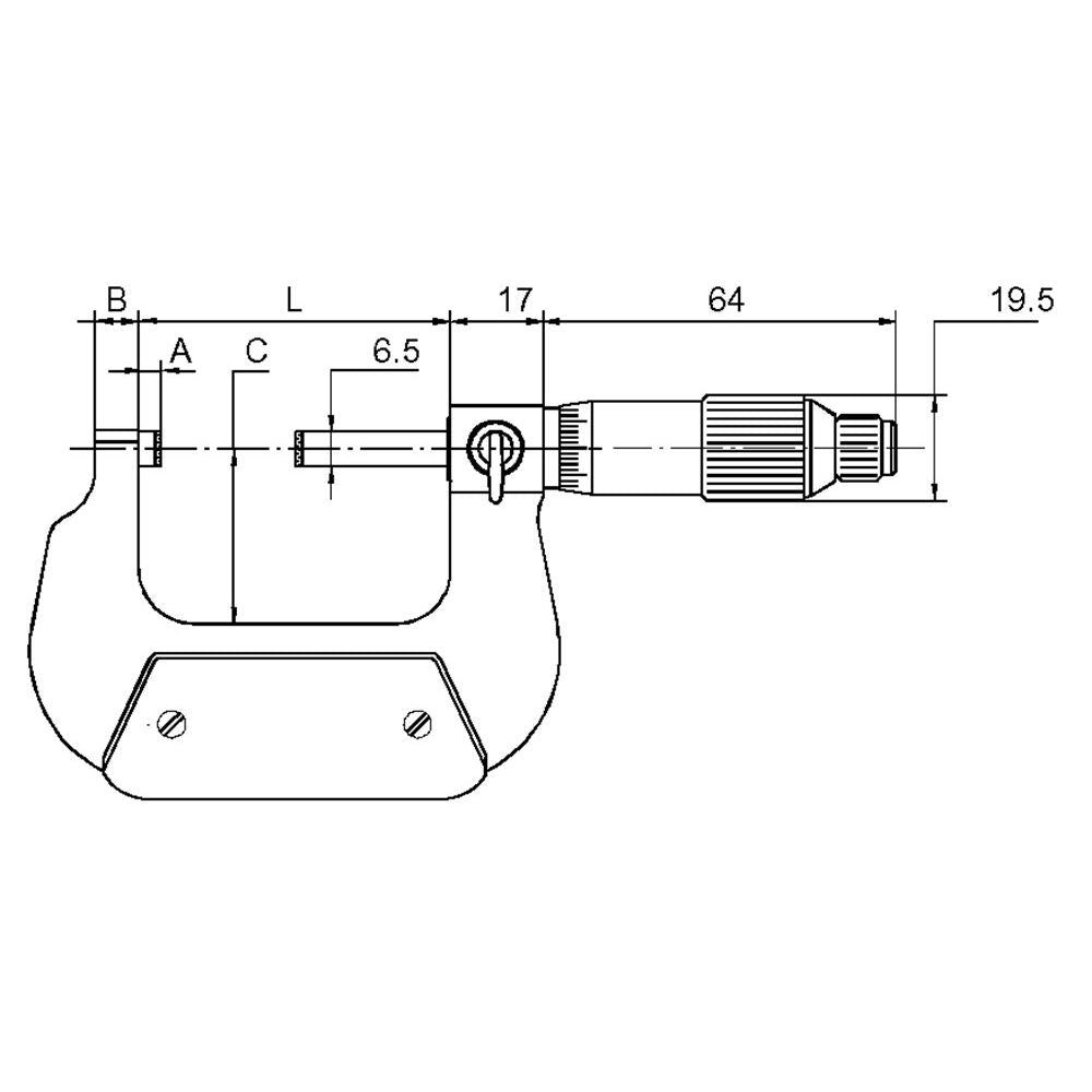Precisie micrometer 50-75mm aflezing 0,01mm met frictieratel-2