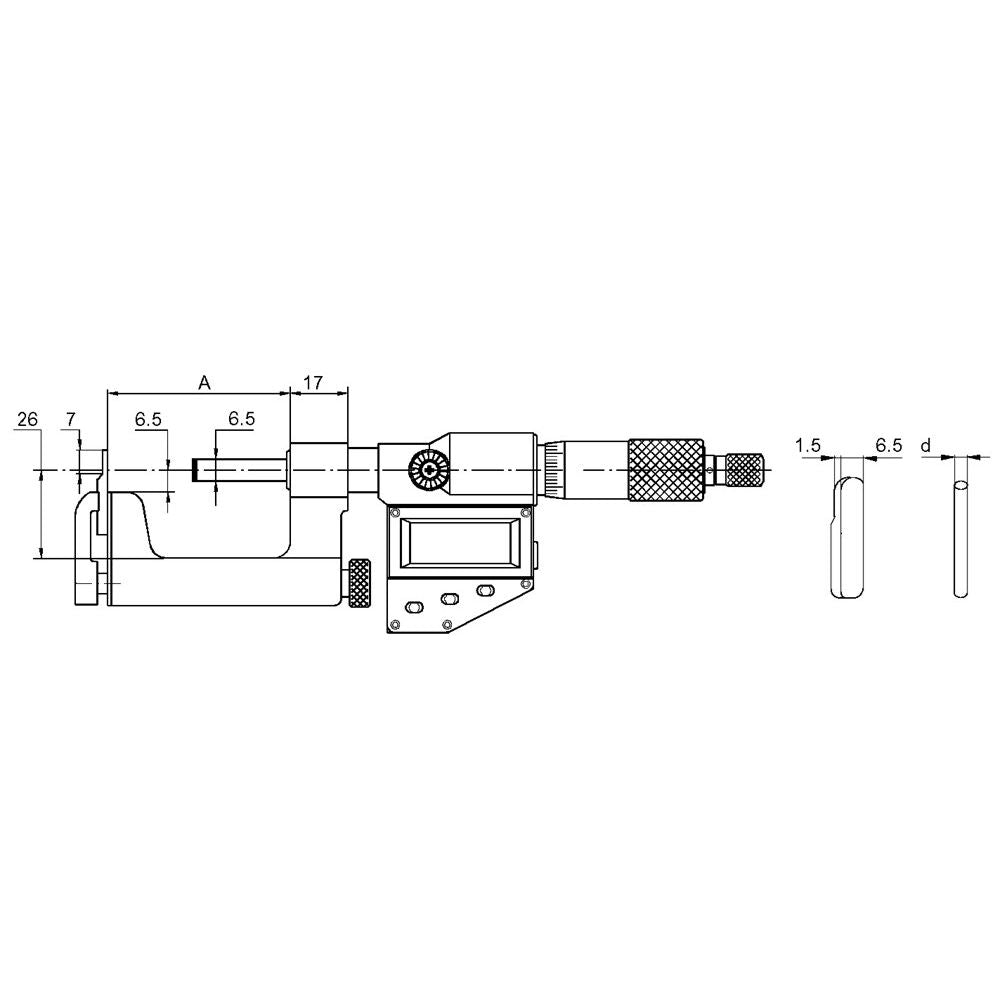 Precisie micrometer 0-25mm met 2 inserts-2