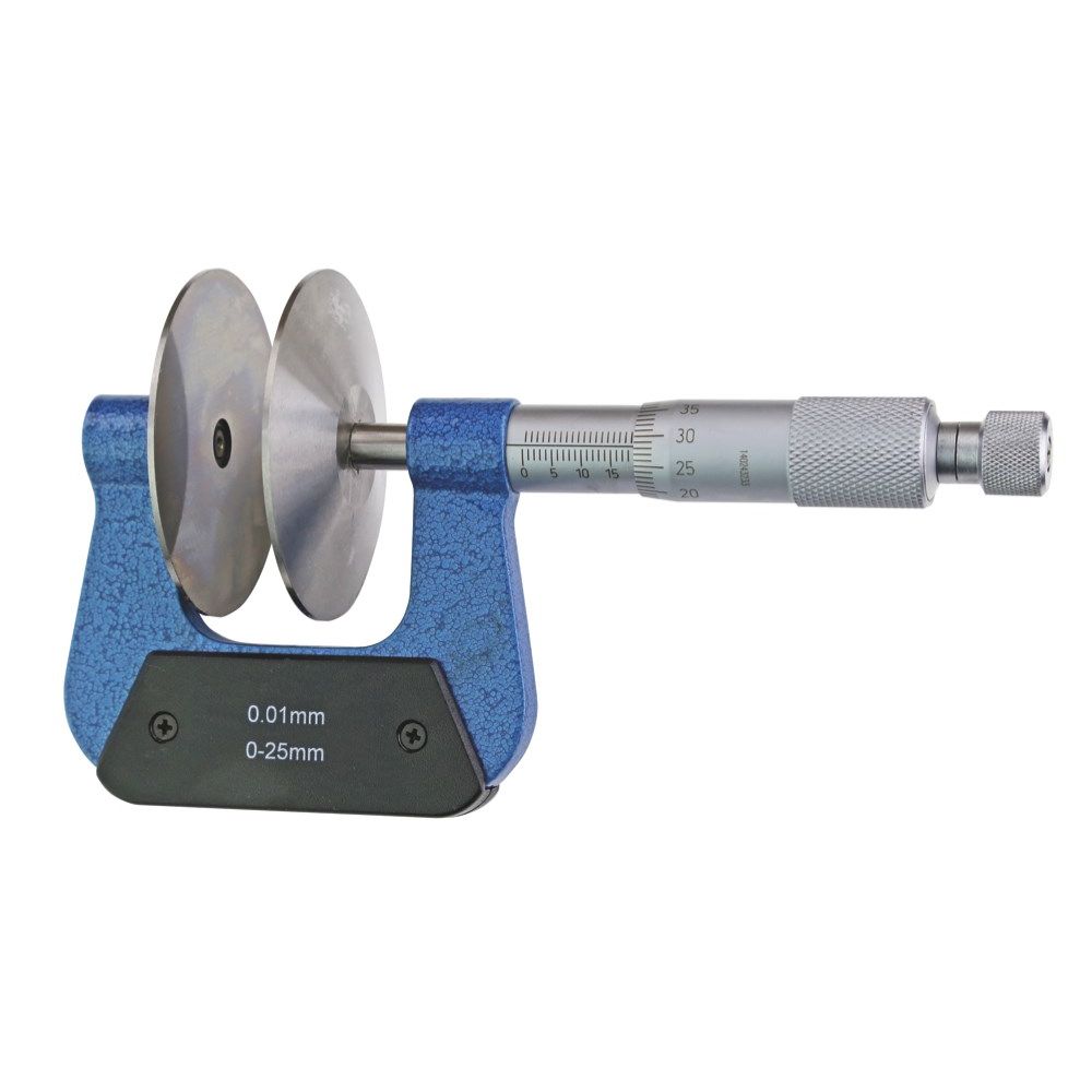Micrometer 75-100mm met 60mm niet roterd de meetvlakken, aflezing 0,01mm-0