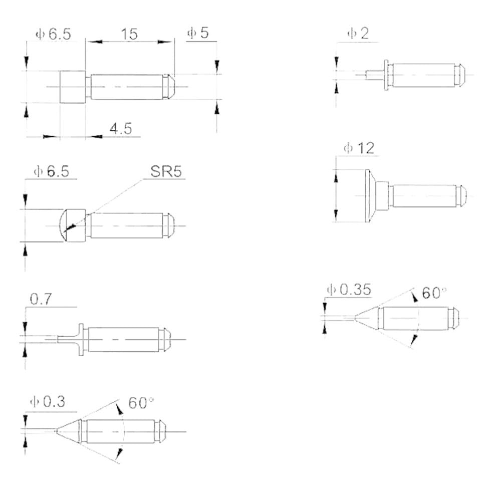 Inzetstukken voor micrometer opname 5mm, diam. 12mm-2