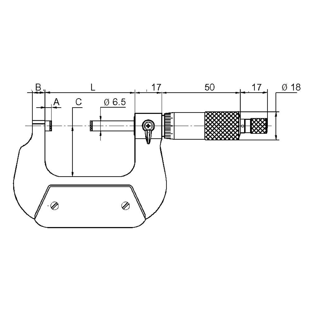 Precisie micrometer 150-175mm aflezing 0,01mm met HM meetpunten-2