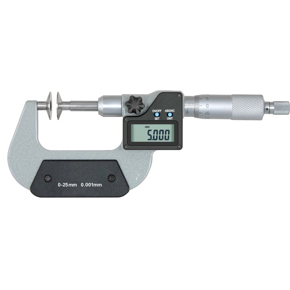 Digitale micrometer 0-25mm met 20mm meetvlakken, aflezing 0,01mm IP65-0