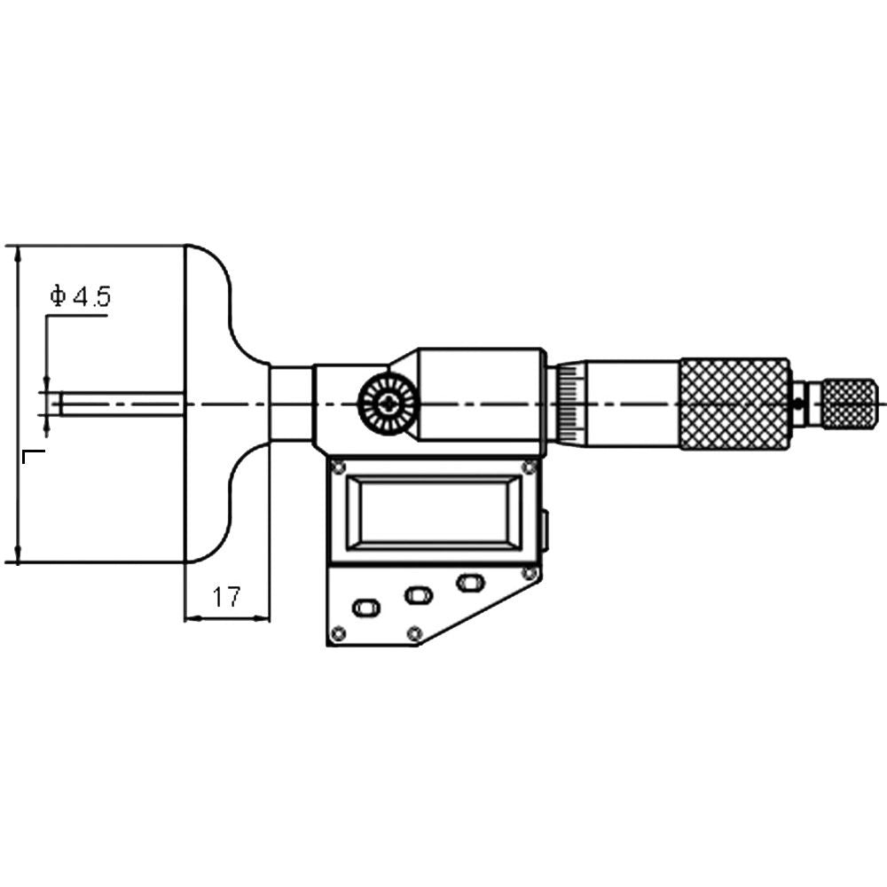 Digitale diepte micrometer 0-200mm 8 inserts-2