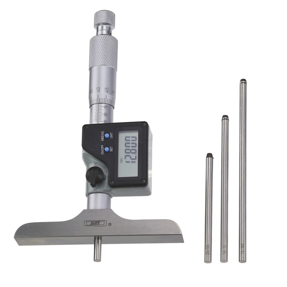 Digitale diepte micrometer 0-200mm 8 inserts-0