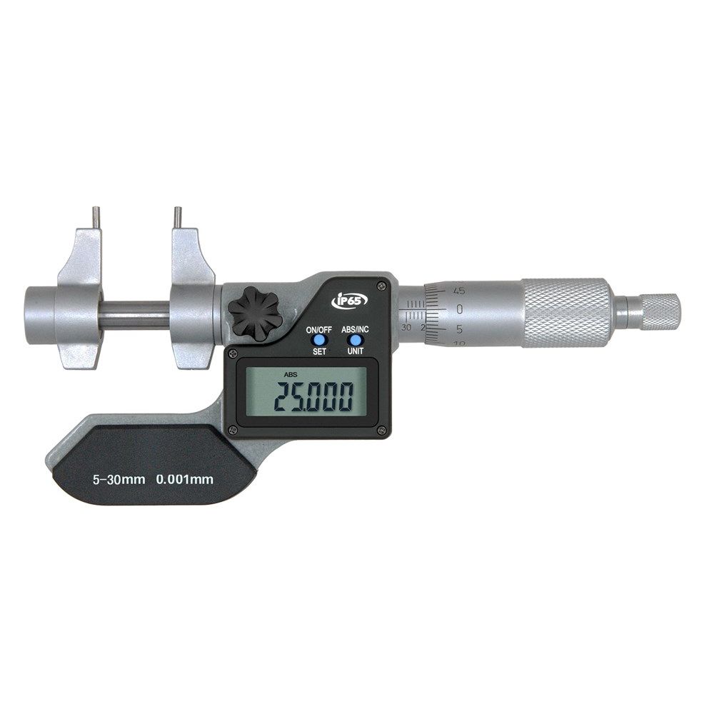 Digitale binnen micrometer 5-30mm IP65, met instelbaar dia. 5mm-0
