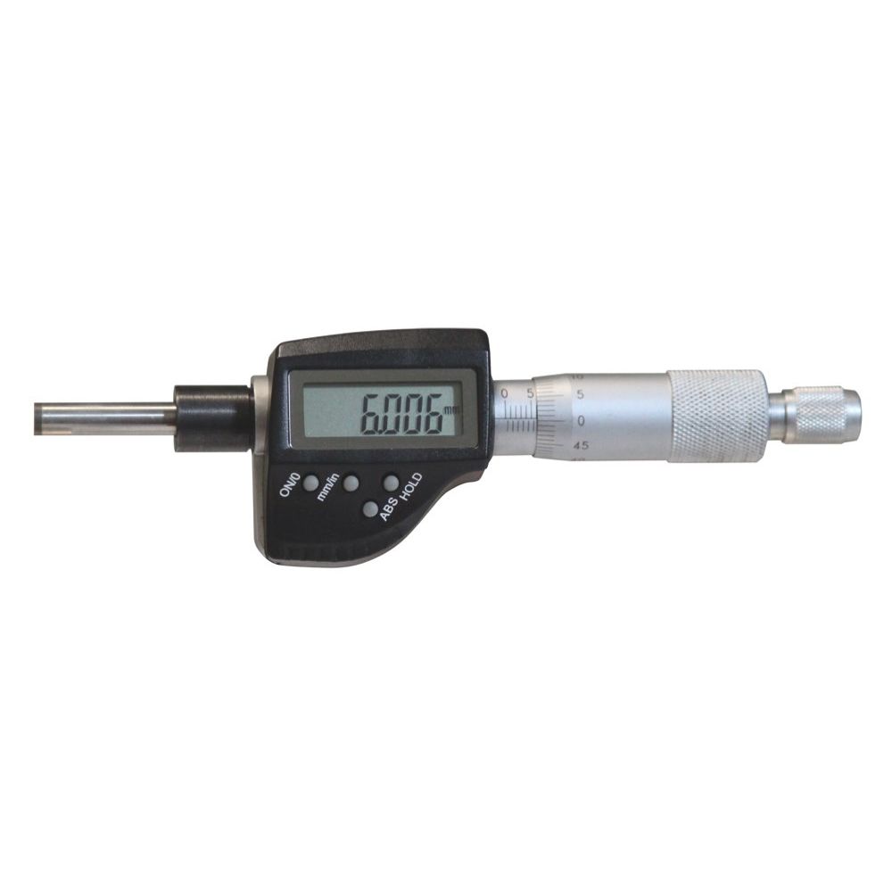 Digitale inbouw micrometer 0-25mm IP65, meetvlak: vlak-0