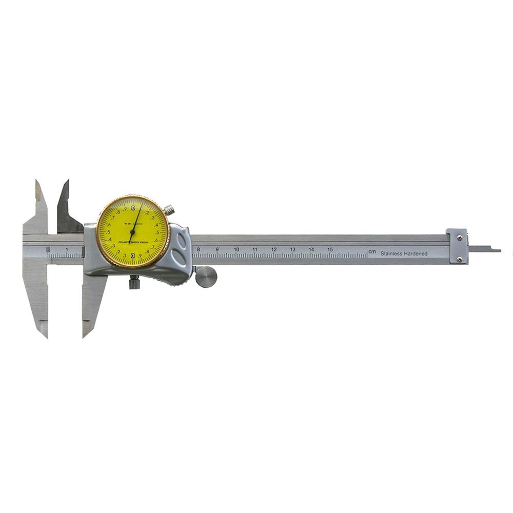 Klok schuifmaat RVS 150x40mm met afgedek geleiding aflezing 0.02mm in etui-0