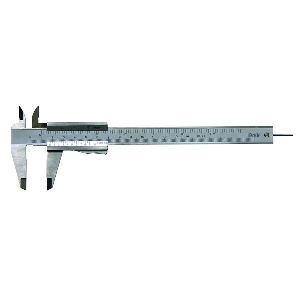 Schuifmaat RVS 150x40mm met moment- blokkering en ronde dieptemaat in etui-0
