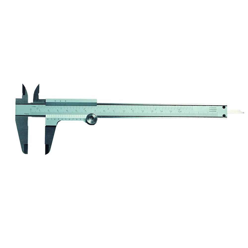 Schuifmaat RVS 150x40mm met vastzetwiel in etui-0