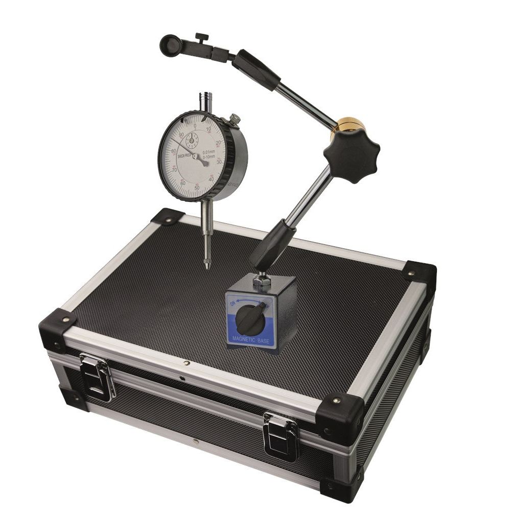 Meetklok en statief in koffer-0