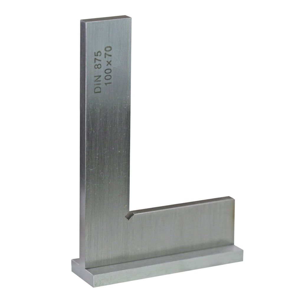 Precisie winkelhaak 100x70mm met aanslag, DIN875/1-0