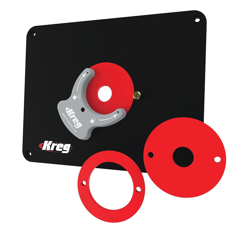 Freestafelinlegplaat - niet-voorgeboord afm. 298 x 235 mm incl. 3 freesringen