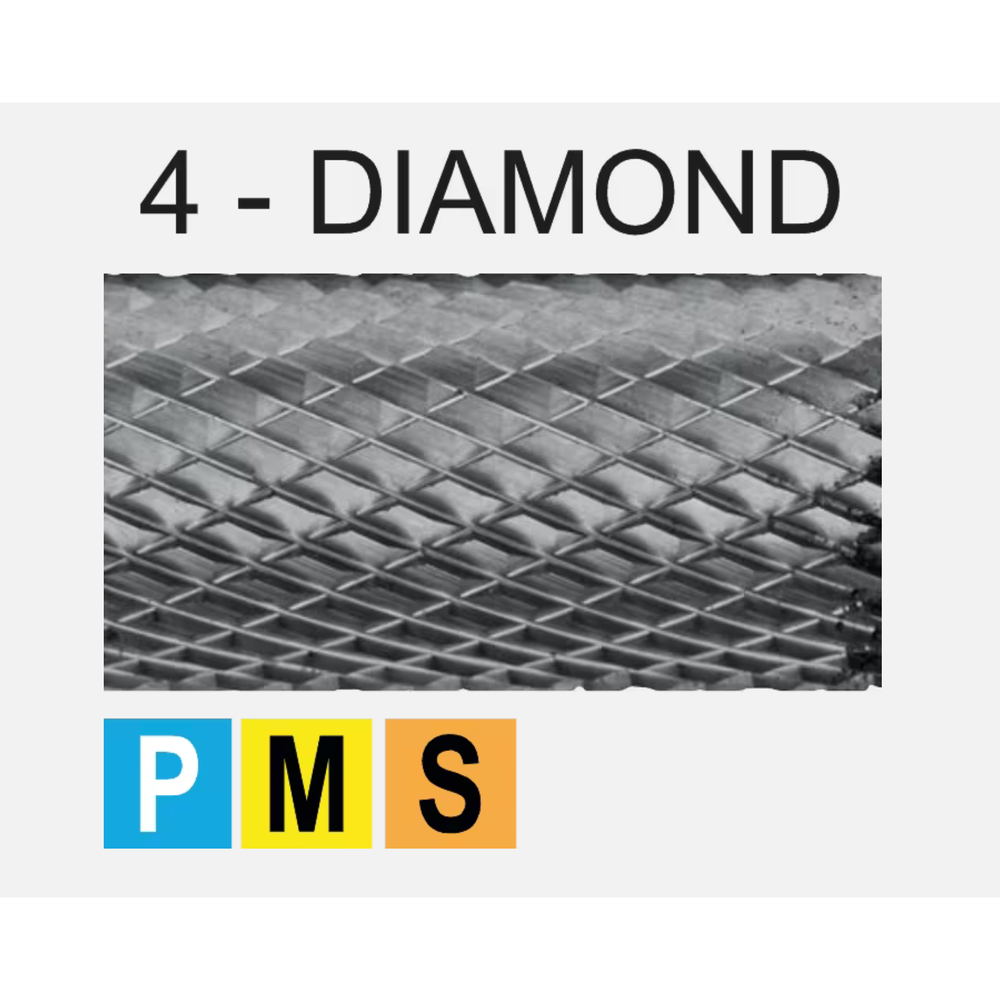 Phantom hardmetaal Stiftfrees model D, kogelvorm, schacht 6 mm, lang