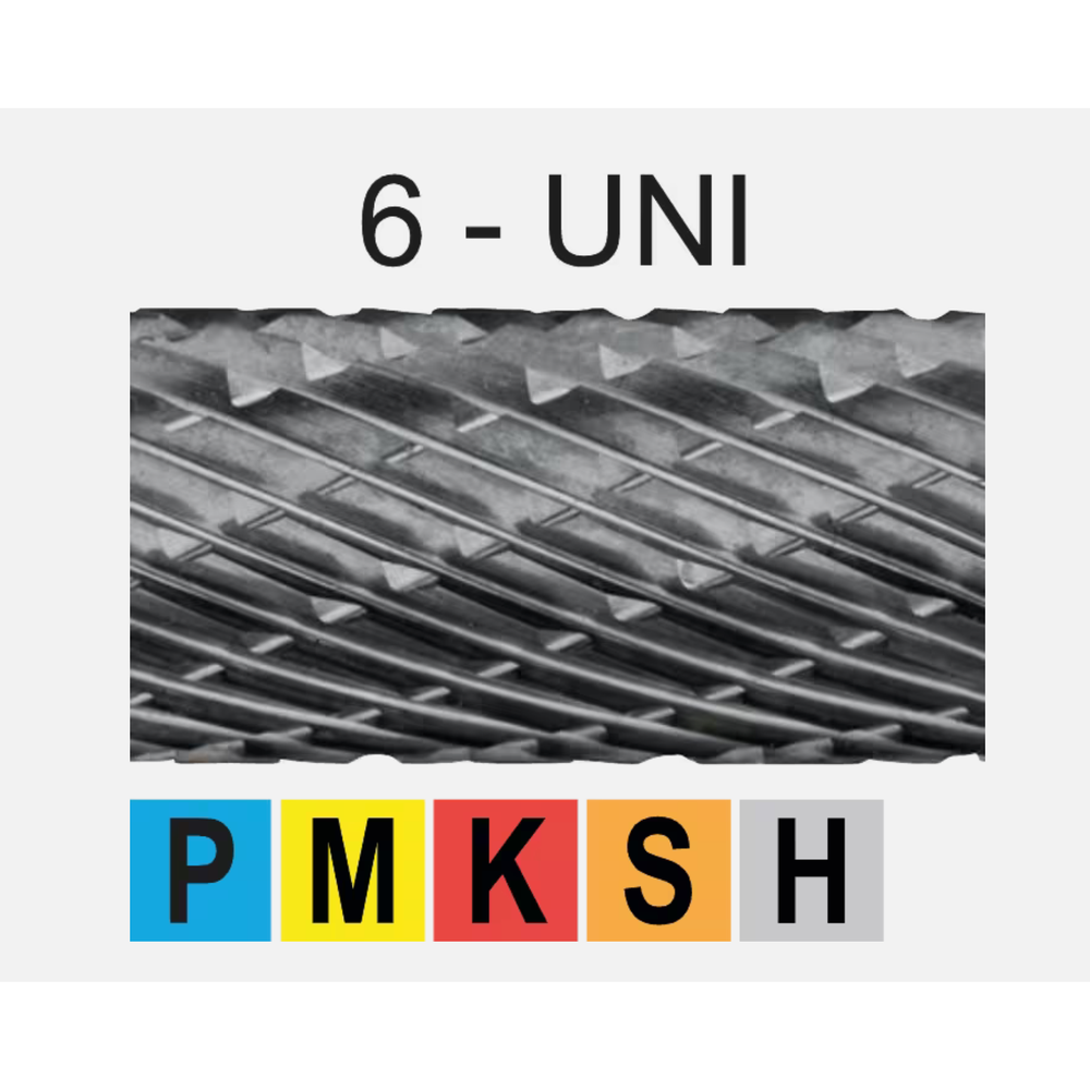 Phantom hardmetaal Stiftfrees model H, vlamvorm, schacht 8 mm