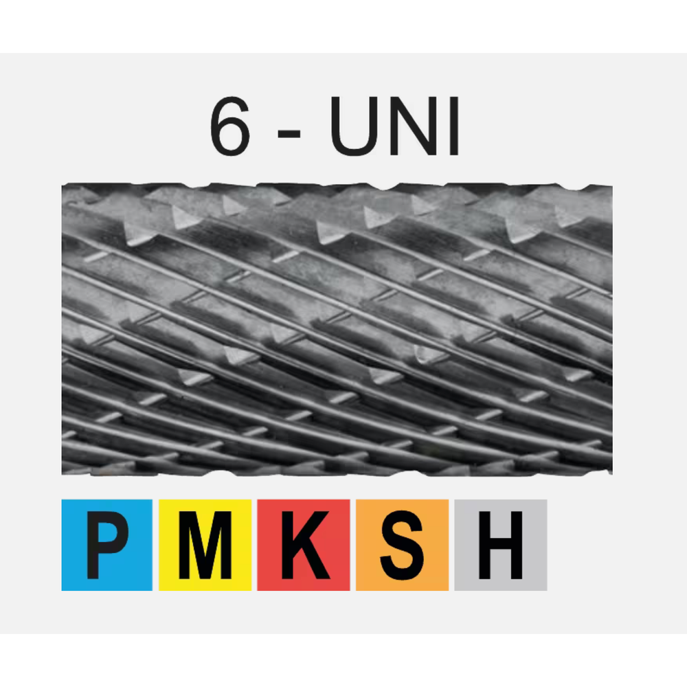 Phantom hardmetaal Stiftfrees model L, kegelvorm, met ronde kop, schacht 8 mm