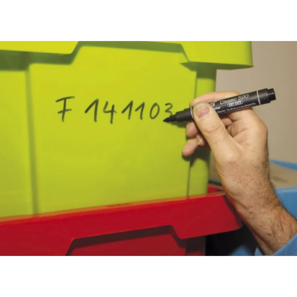 Pica Classic 521/46 Permanent Marker zwart - beitelpunt (blister)