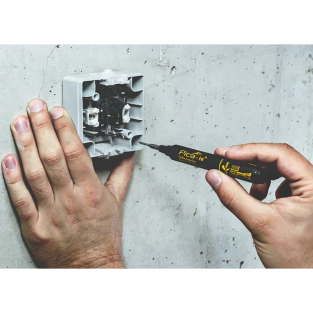 Pica-Ink 150/46 Markeerstift voor diepe gaten zwart (blister)