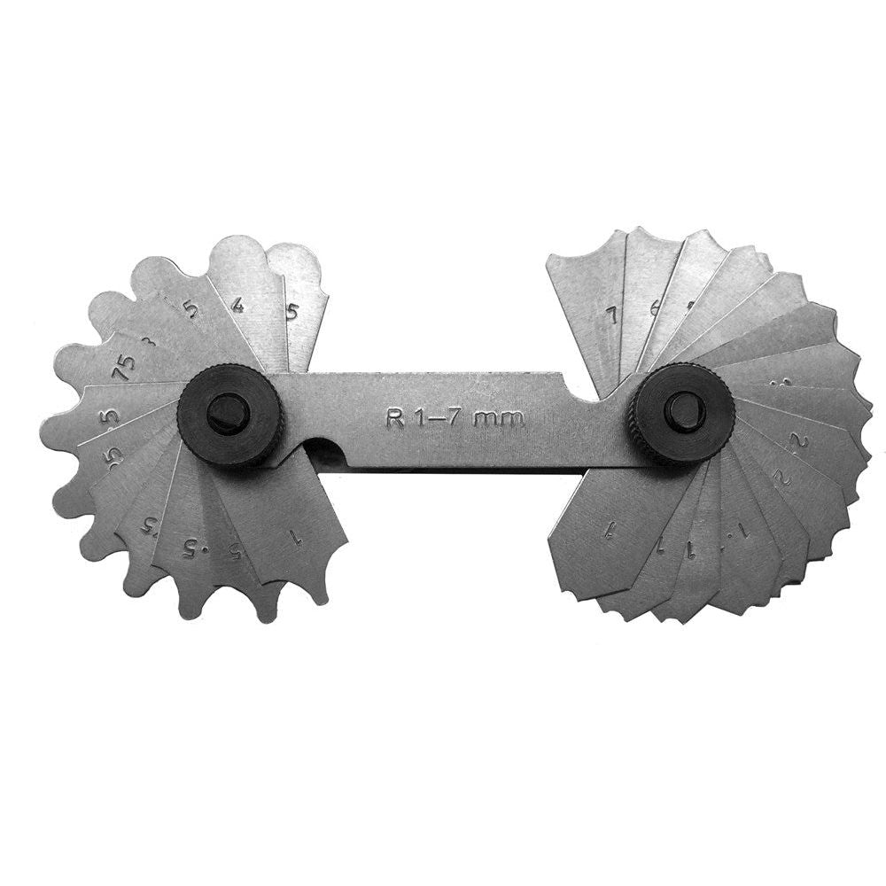 Radiussjabloon 15,5-25,0mm normaalstaal 2 x 15 bladen-0