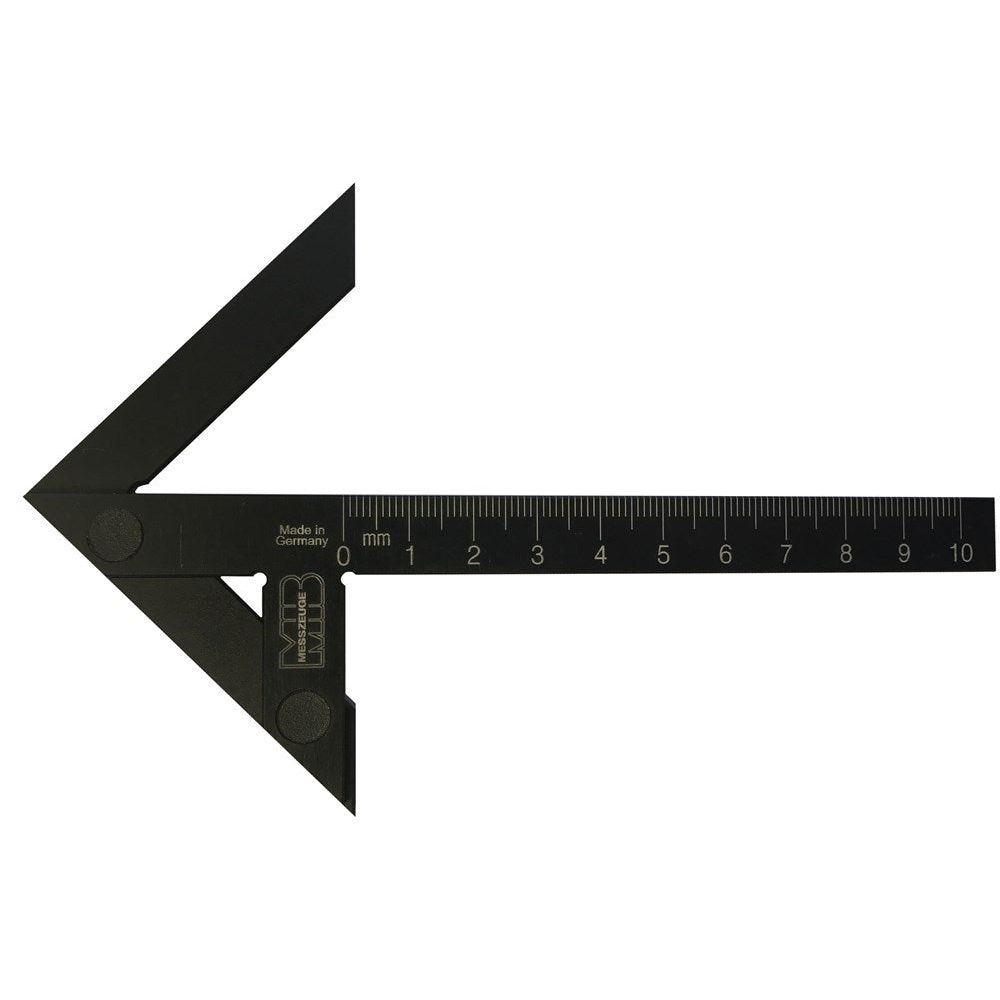 Centreerwinkelhaak precisie 150x130mm "TOP" uit gehard zwart aluminium-0