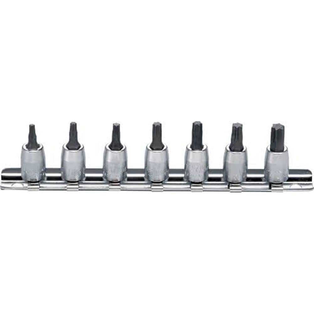 7 dlg set 1/4"inbusdoppen L=25-1