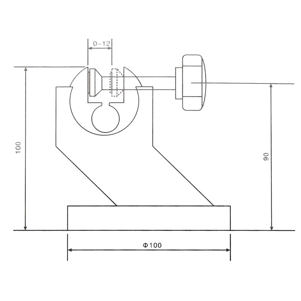 Micrometer houder staal tbv micrometers tot 200mm zware uitvoering-2